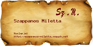 Szappanos Miletta névjegykártya
